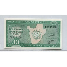 BURUNDI 2007 Pick # 33 BILLETE SIN CIRCULAR, UNC